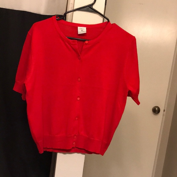 Cielo Sweaters - Cielo Bright Red Women's Cardigan